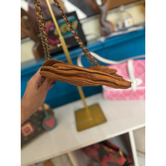 Banana Republic Brown Leather Woven Chain Shoulder Bag - Picture 8 of 8